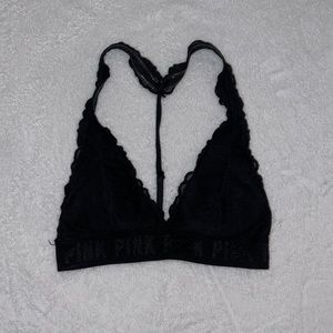 PINK Black Lace Bralette